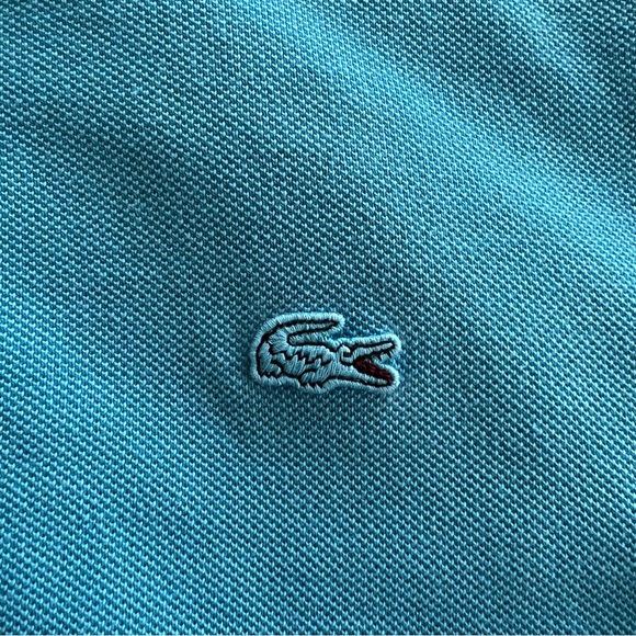Lacoste Blue Vintage Washed Polo Shirt Mens Sz EU 8 US XXL - Picture 9 of 15